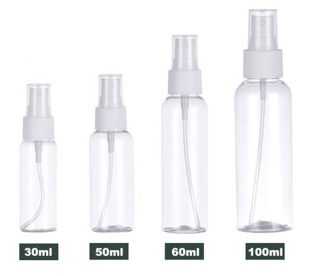 Clear 30ml 50ml 60ml 100ml Plastic Hand Sanitizer Bottles