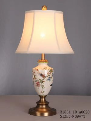 Hand Painting Elegant 39cm X 73cm Decorative Table Lamp