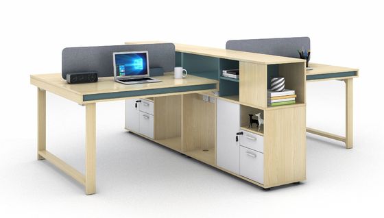 Wooden Staff Working Table 1030mm Decorative Office Furniture