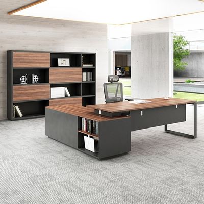 Combination L Shaped Desk Table MFC Decorative Office Furniture