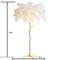Hotel Lighting Brass Stand 220V Feather Palm Tree Floor Lamp