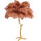 Tree Stand Copper ODM Ostrich Feather Lamp For Hotel Villa