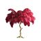 Tree Stand Copper ODM Ostrich Feather Lamp For Hotel Villa