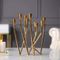 W shape metal nordic style brass candle stick holder tabletop Decorative Candle Holder