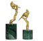 Marble Stand Brass Ornaments 415mm Home Decor Sculptures