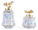 Elegant Hand Painted Flower Brass Decorative Porcelain Vase