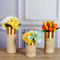 OEM Painting Decorative Flower Vase Gold Plated Cylinder With Marble