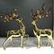 Colour Changeable Metal Deer Sculpture Decorative Art Craft