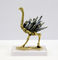 Home Decoration Copper Ostrich sculpture TableTop Crafts
