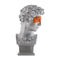 Abstract Home Decoration Fibreglass Roman Head Statue